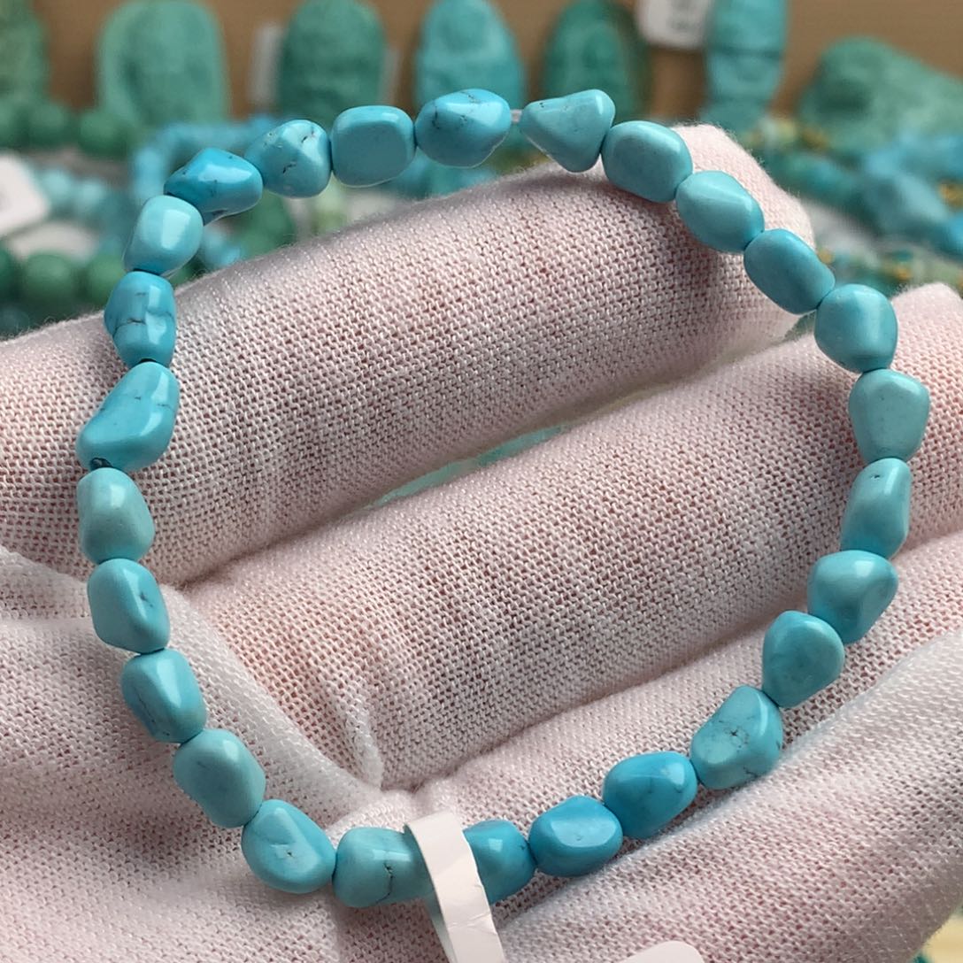 未镶嵌绿松石珠宝奇石5.5毫米左右