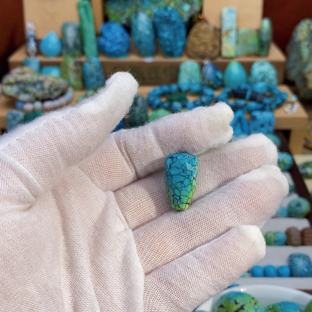 定制绿松石唐三彩三通