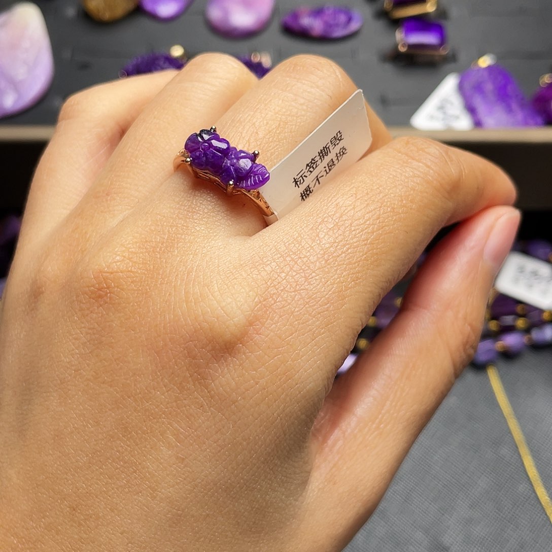 苏纪石（舒俱来）戒指银S925镶嵌