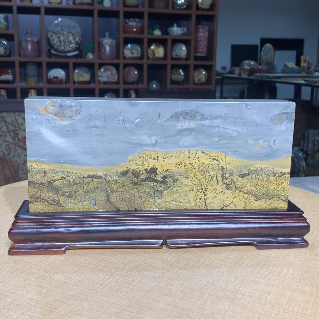 紫砂，广西国画石摆件，收藏观赏