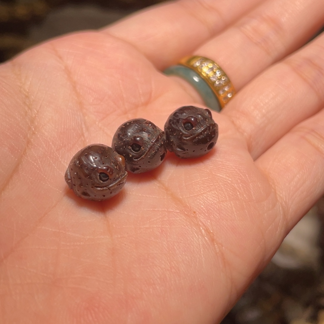 吊坠星月菩提黑金金蟾单颗