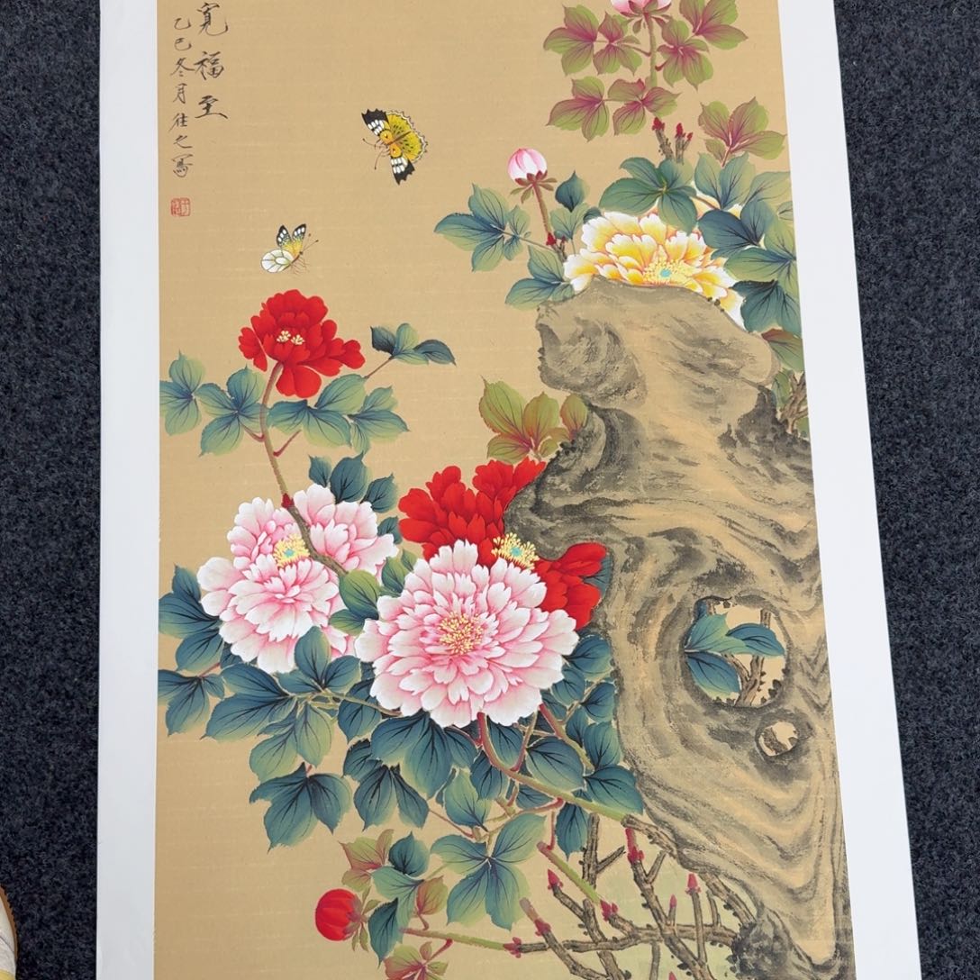 国画纯手绘山水花鸟作品