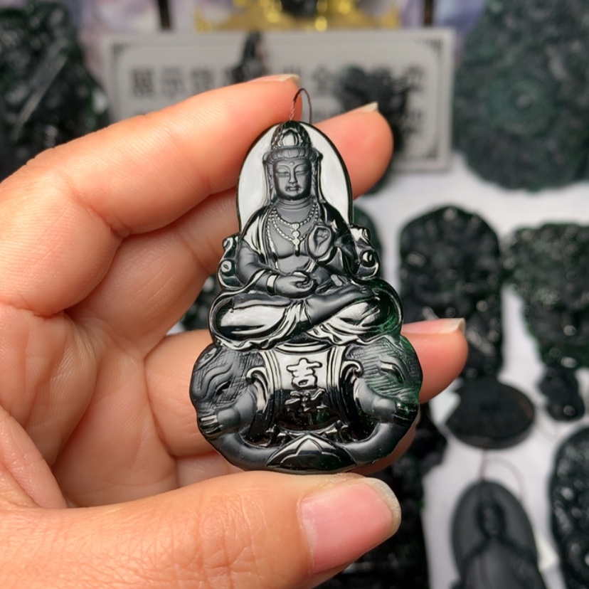 【闪购商品】翡翠颈饰未镶嵌雨*普贤