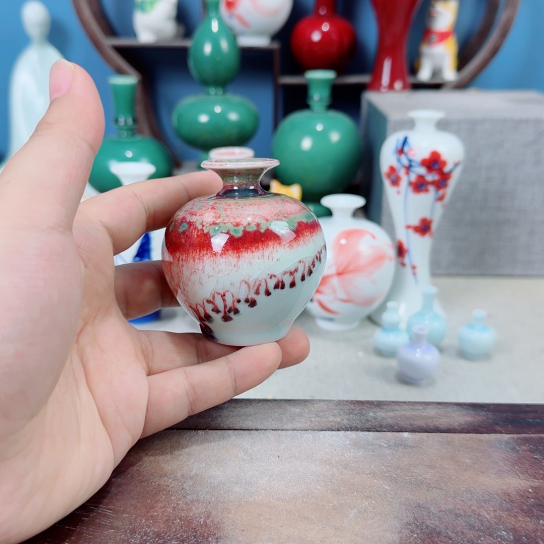陶瓷手工小花器摆件
