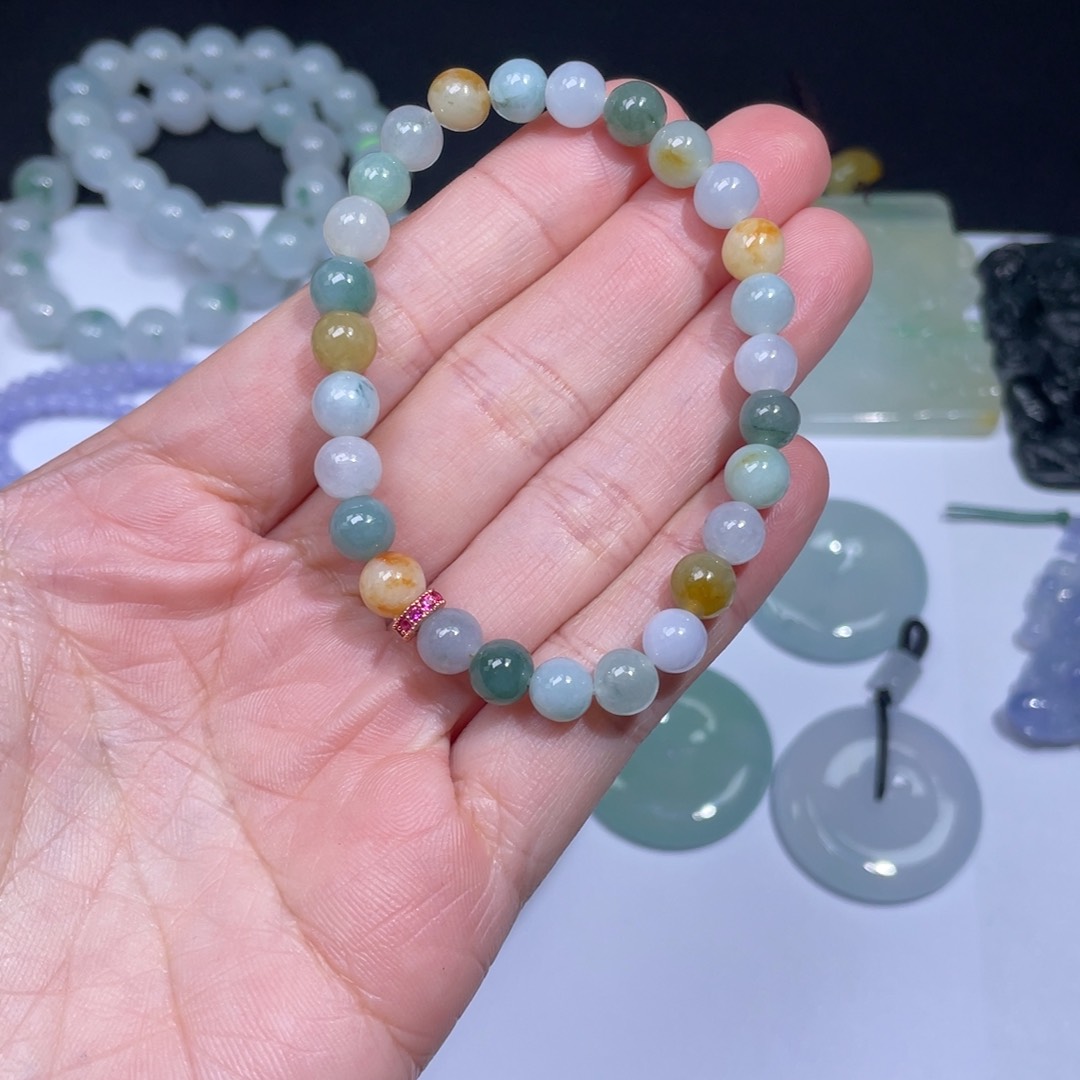 翡翠手链未镶嵌手串