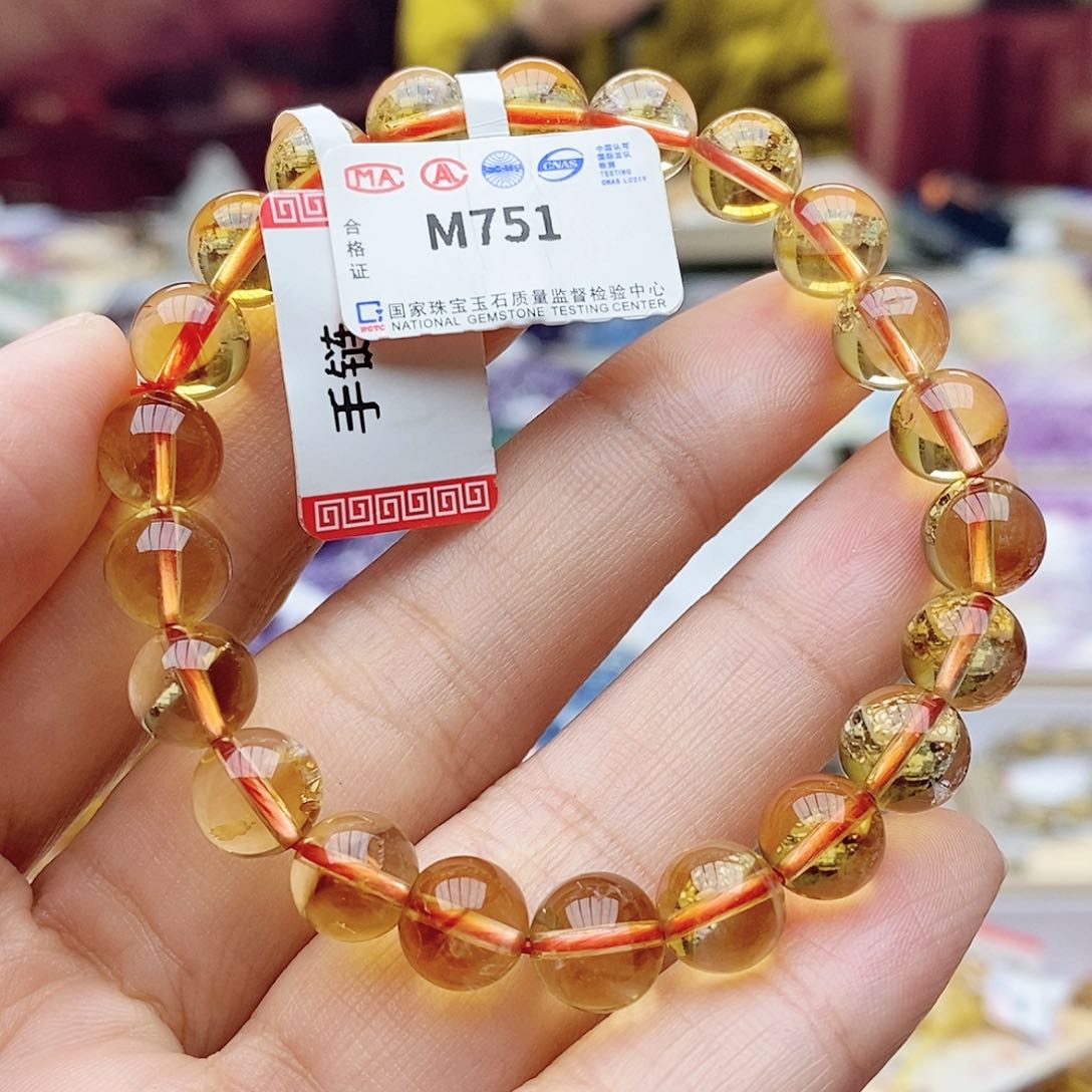 水晶手链未镶嵌M751黄水