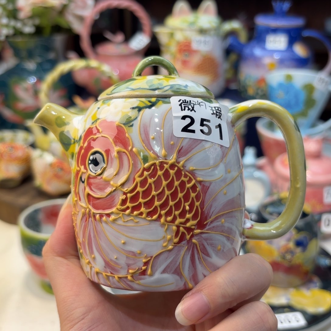 瓷片景德镇手绘高温釉下彩陶瓷茶具
