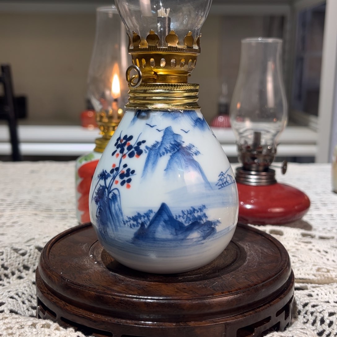 摆件景德镇陶瓷香薰灯