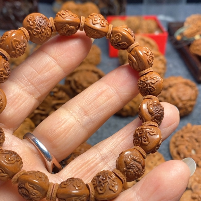 【闪购商品】手串/手链核桃王****g龙纹桃核