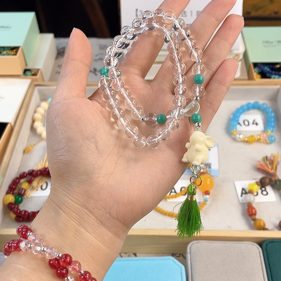 针钠钙石手饰银S925镀金镶嵌