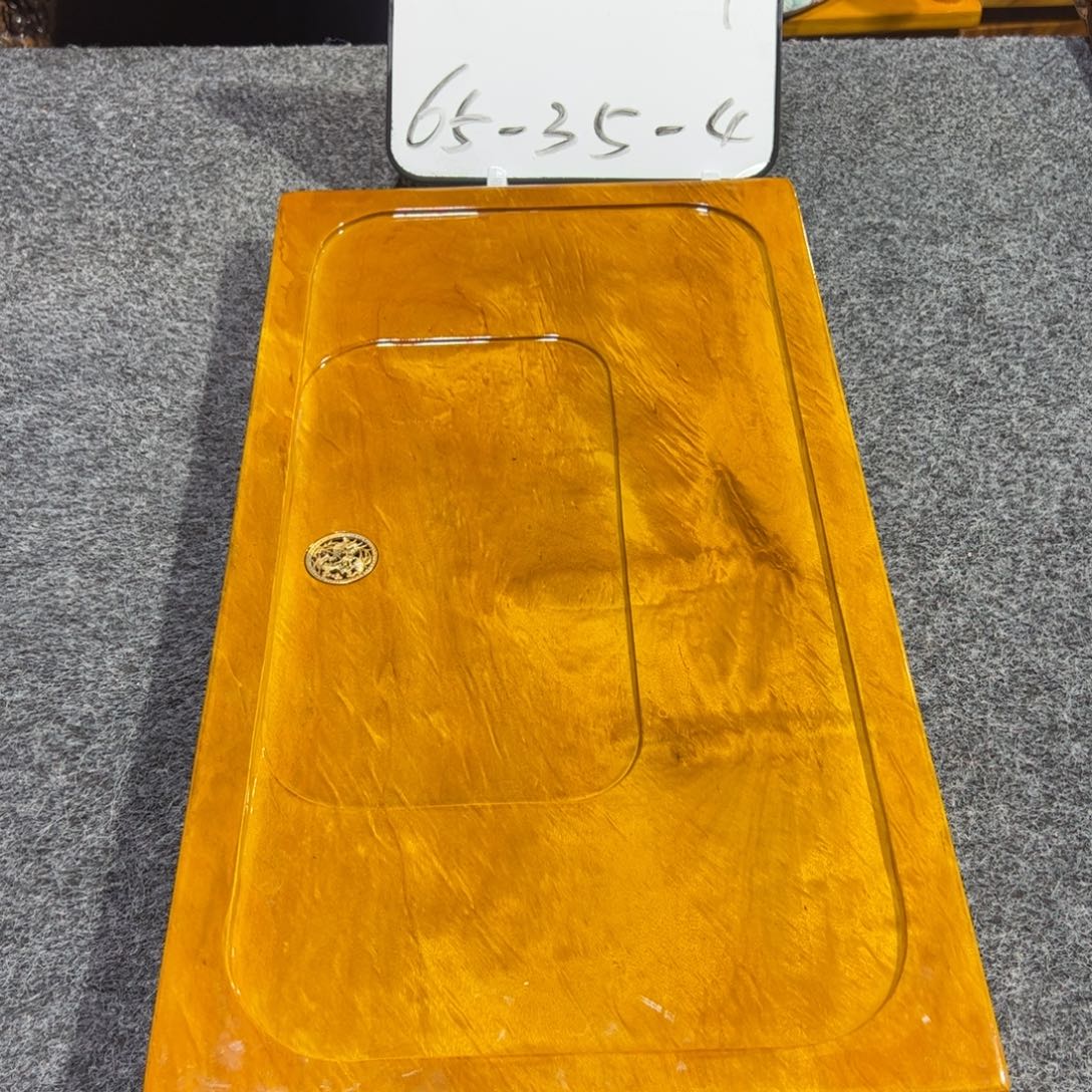 行***悔缅甸大叶金丝楠实木茶盘