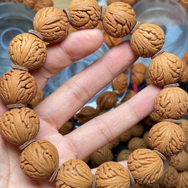 桃核手串M**J龙纹桃核17