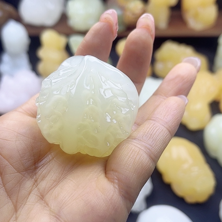 浪***涯大理石磁石昆仑玉石把件