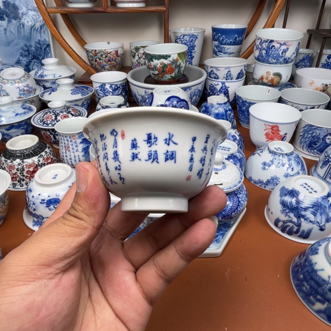 杯子春*景德镇全手工手绘