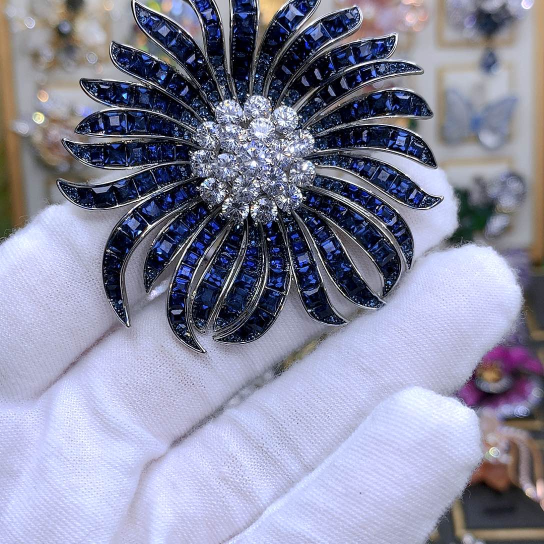 仿水晶铜胸针胸花