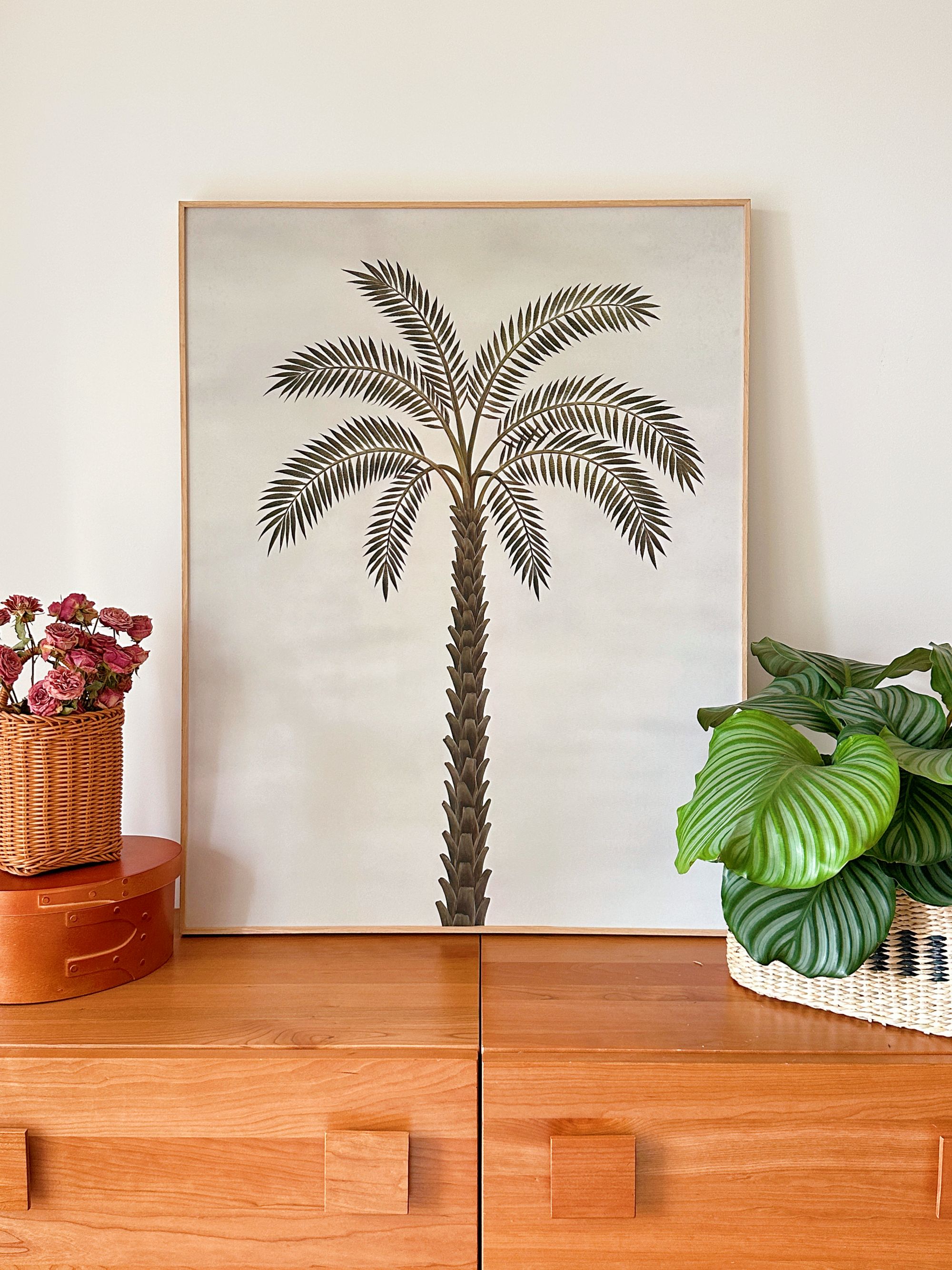 法式东南亚风小清新棕榈树绿色客厅卧室装饰壁挂画艺术小清新治愈