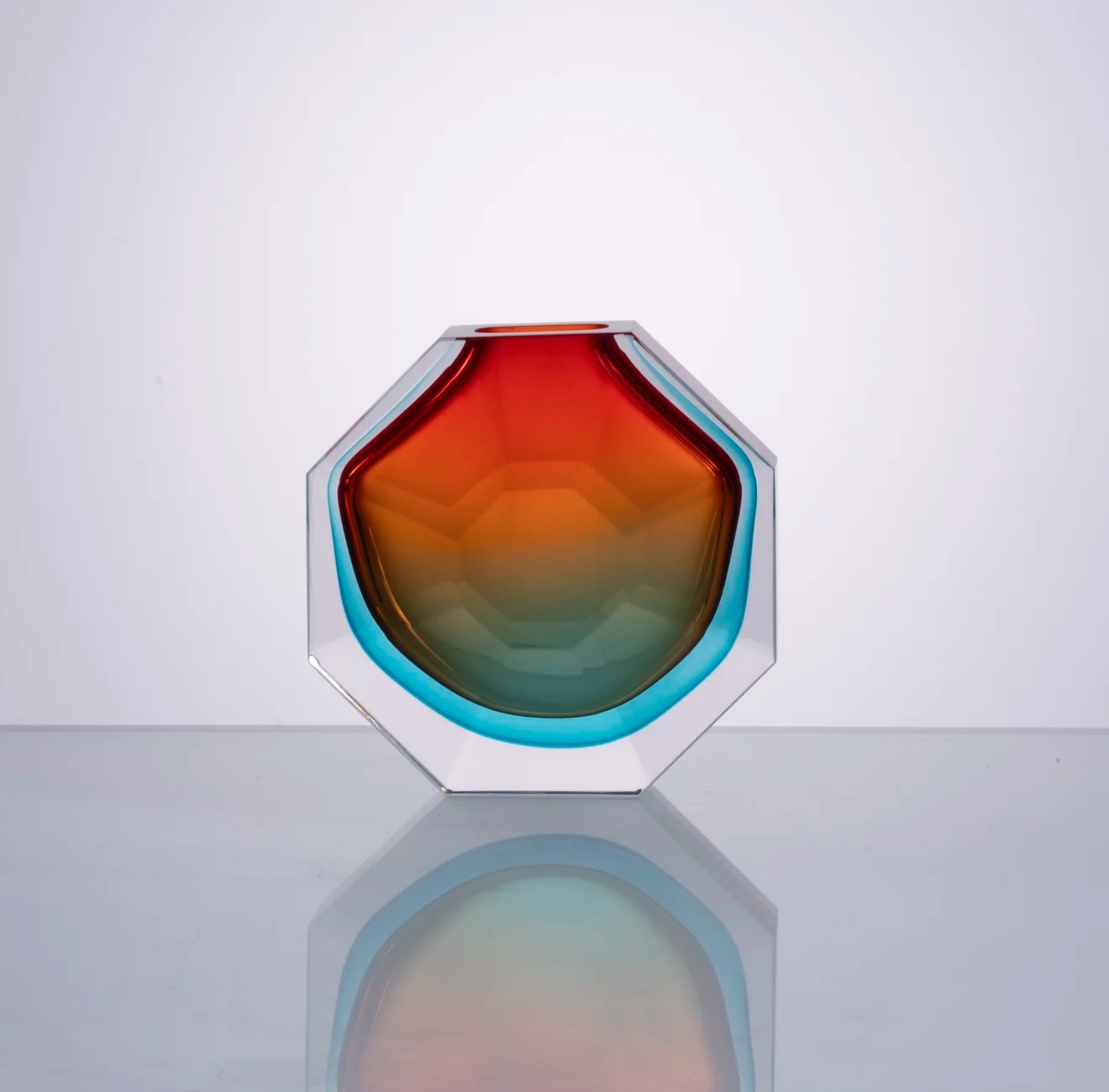 安桔美术馆【桃喜儿-方圆】AJ1010666水晶琉璃艺术小花器香薰瓶摆件