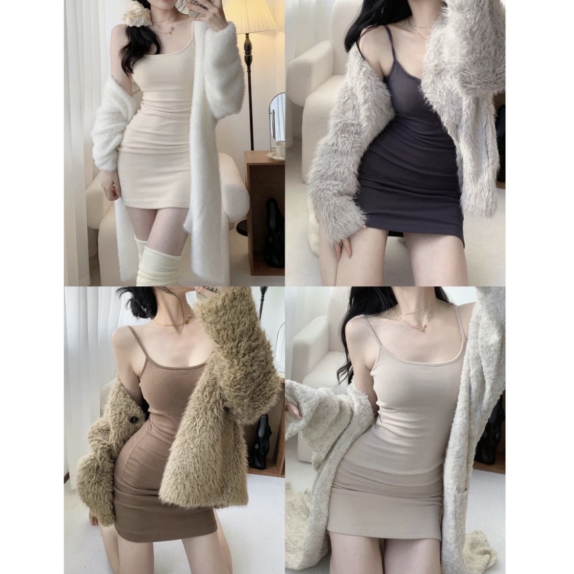 2025新款性感纯欲吊带裙内搭包臀裙女春夏高级显瘦收腰短裙