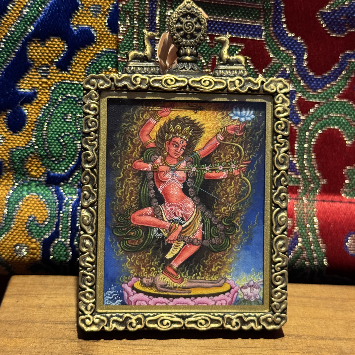 纽瓦力左明佛母手绘唐卡