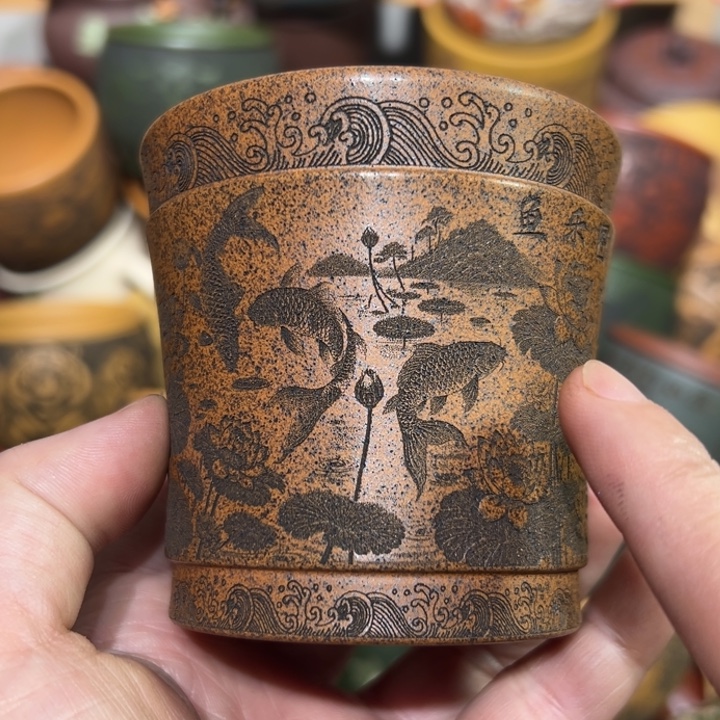 紫砂茶杯宜兴紫砂主人杯