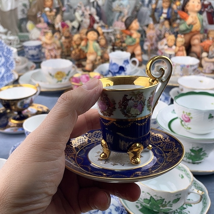 海外中古欧瓷偶小房子