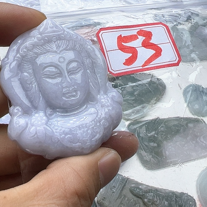 翡翠颈饰未镶嵌天然缅甸翡翠吊坠