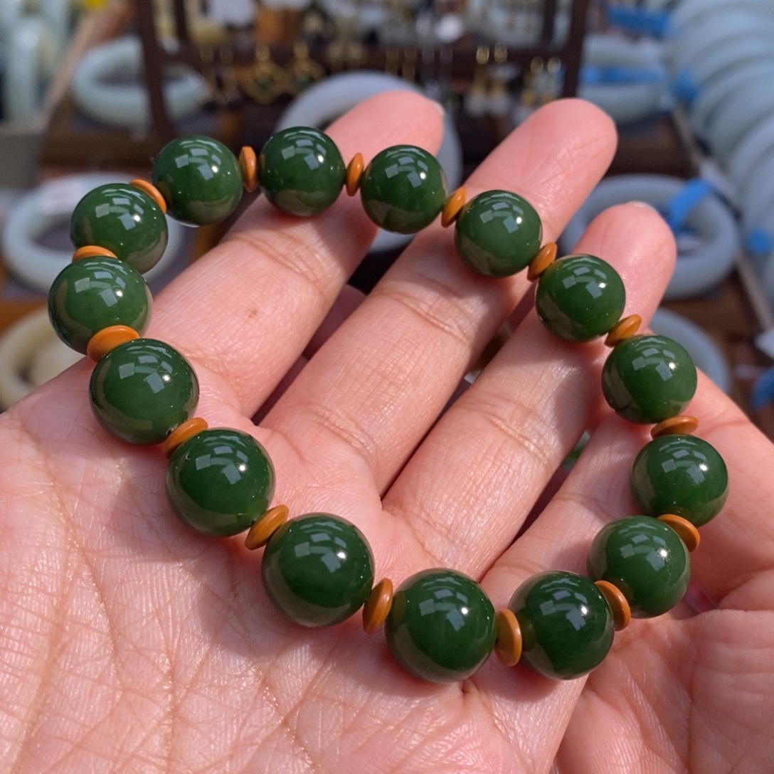 和田玉未镶嵌手链