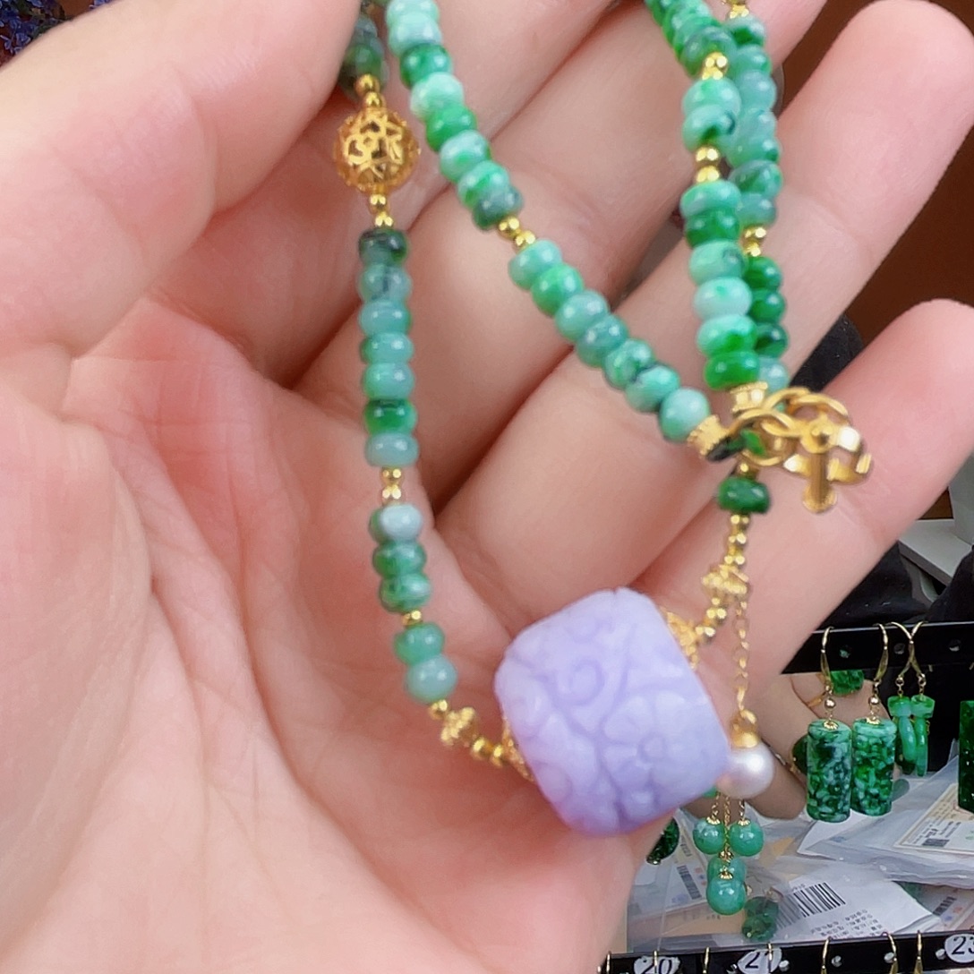 翡翠未镶嵌耳饰饰品