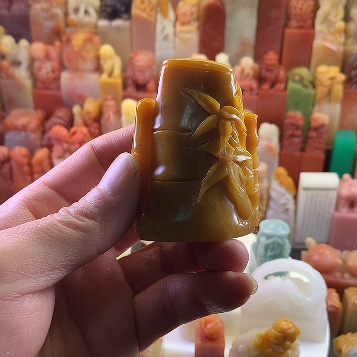 寿山石印石北部节节高升