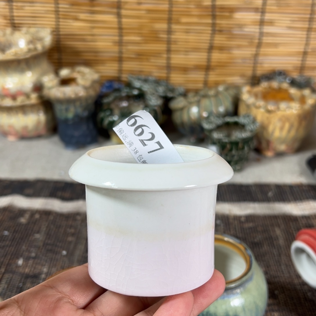 红陶景德镇手工花盆口