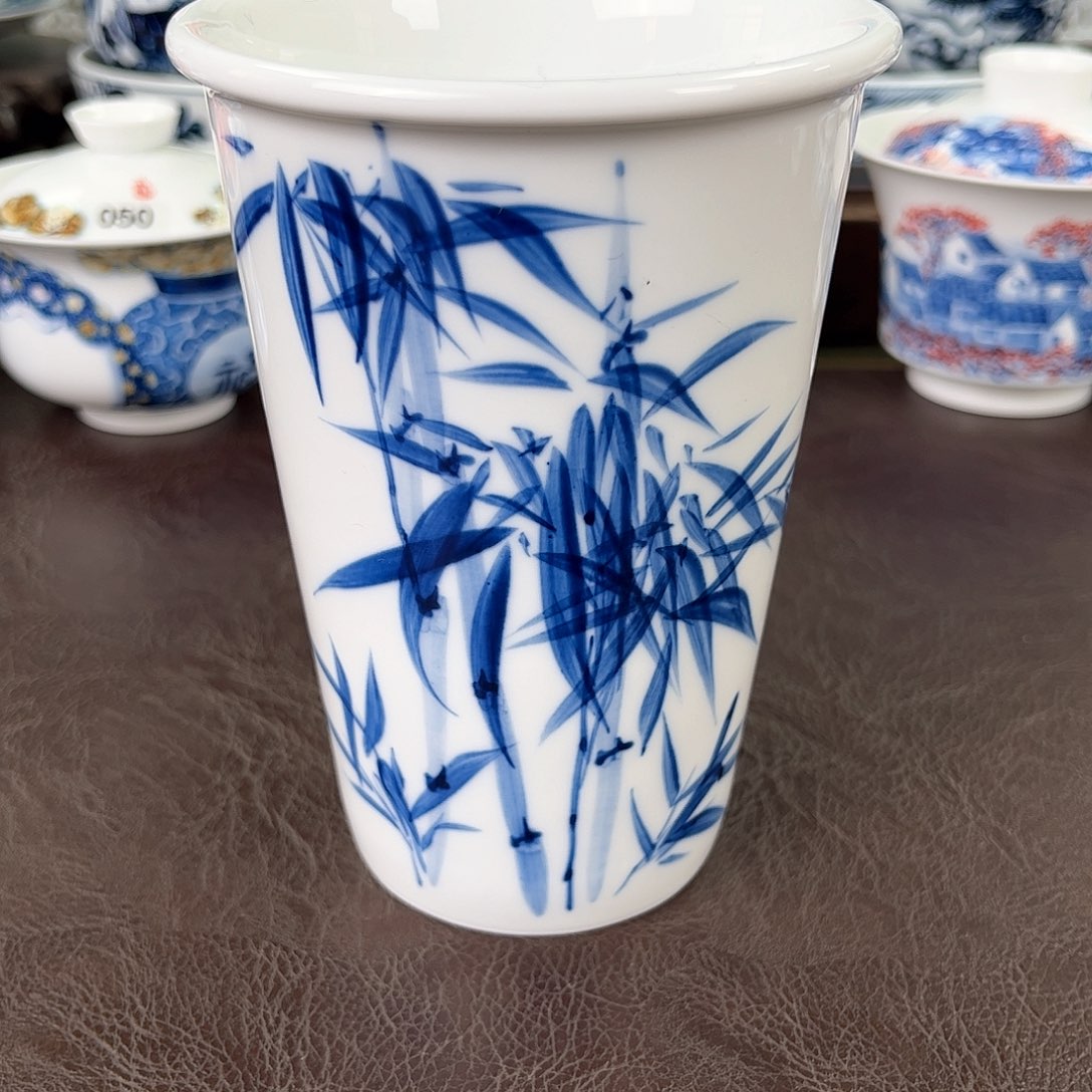 杯手绘高温瓷器瑕疵
