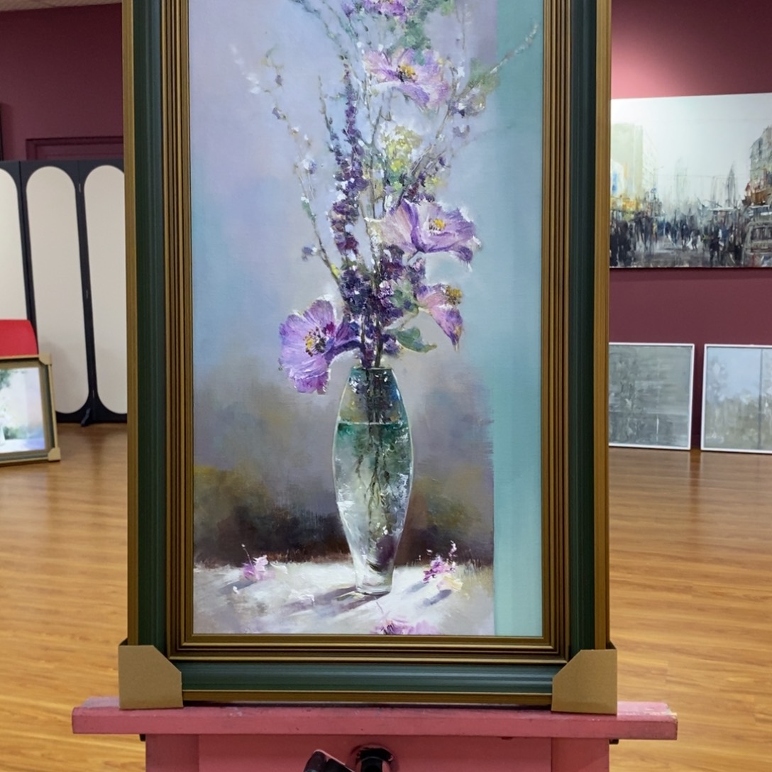 丽***珺油画麦子老师花卉