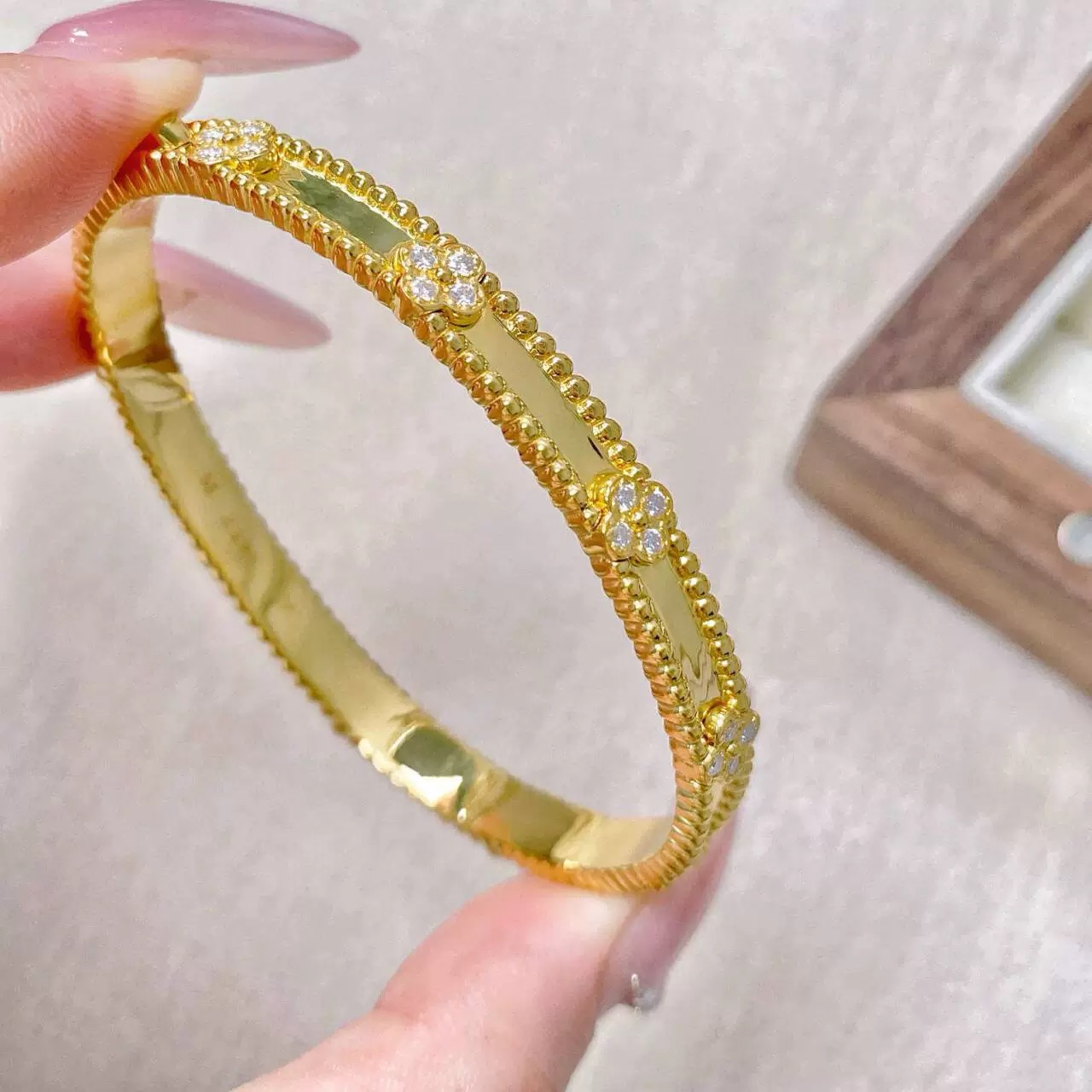 足银手镯 足银银制品 带钻万花筒手镯 足银999 [044]