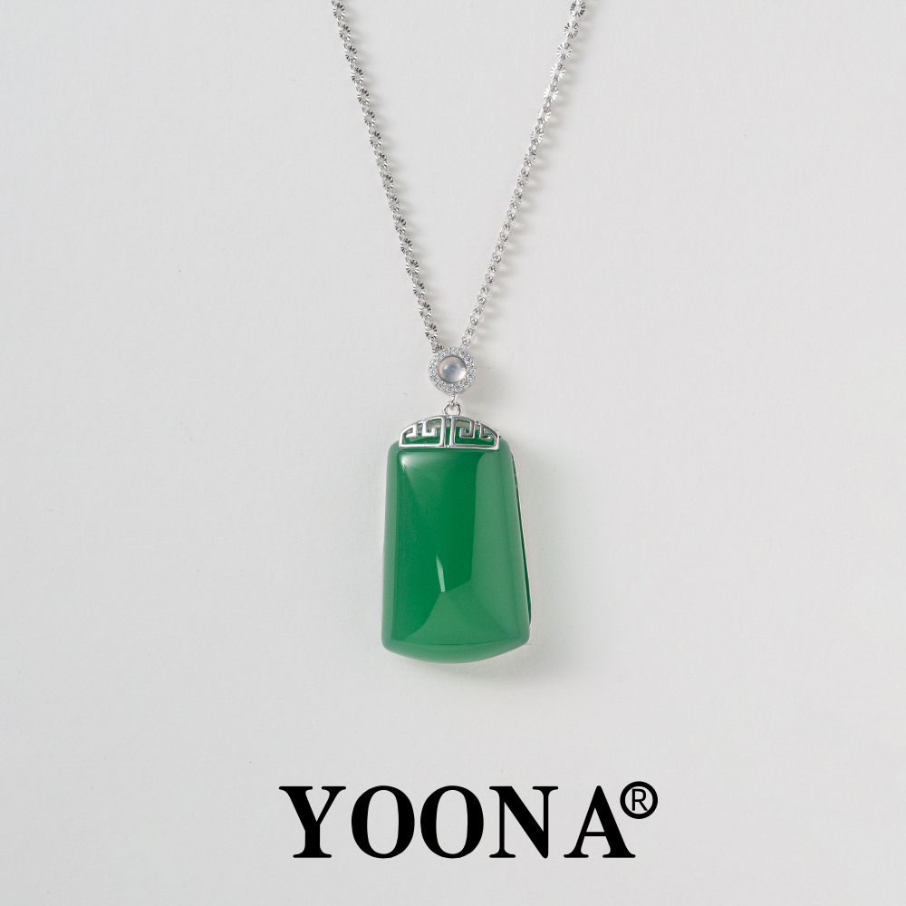 坠链均925银 通体s925纯银无事牌项链