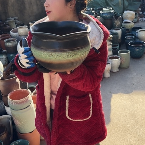 口25高18瑕疵盆子。