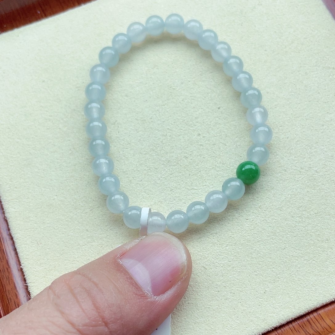 翡翠手链未镶嵌缅甸翡翠A货