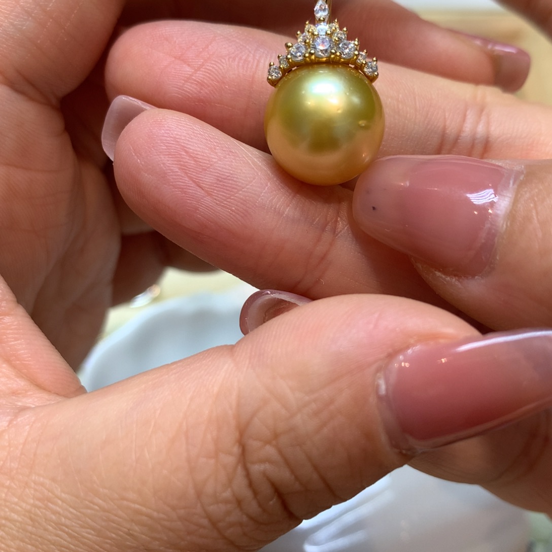海水珍珠颈饰银S925镶嵌