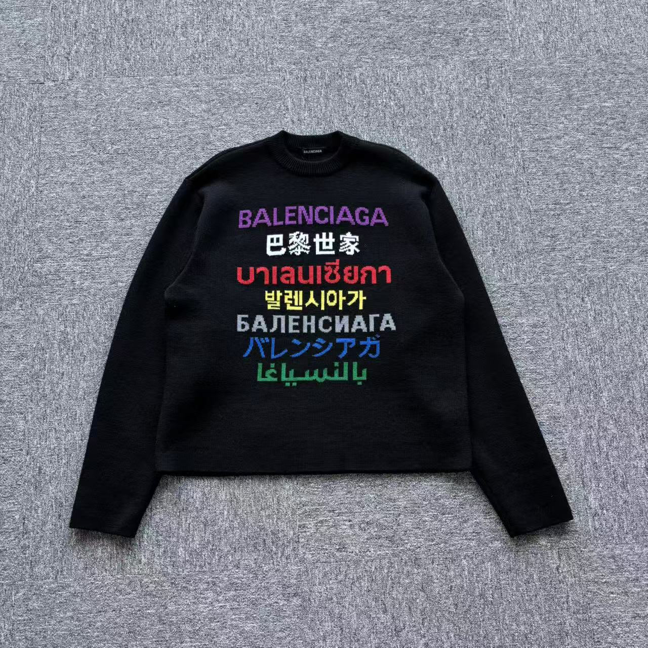 未使用 Balenciaga/巴黎世家 七国语言毛衣/xs码/全新闲置