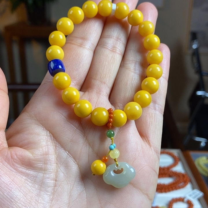 琥珀手链未镶嵌蜜蜡手串9