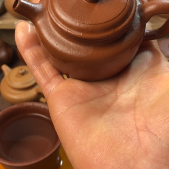 紫砂茶壶朱泥得中90豪升左右瑕疵