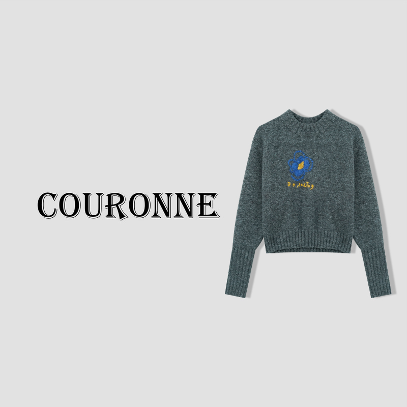 【小熊】-2024秋冬虞美人针织毛衣设计感套头复古宽松百搭休闲30571