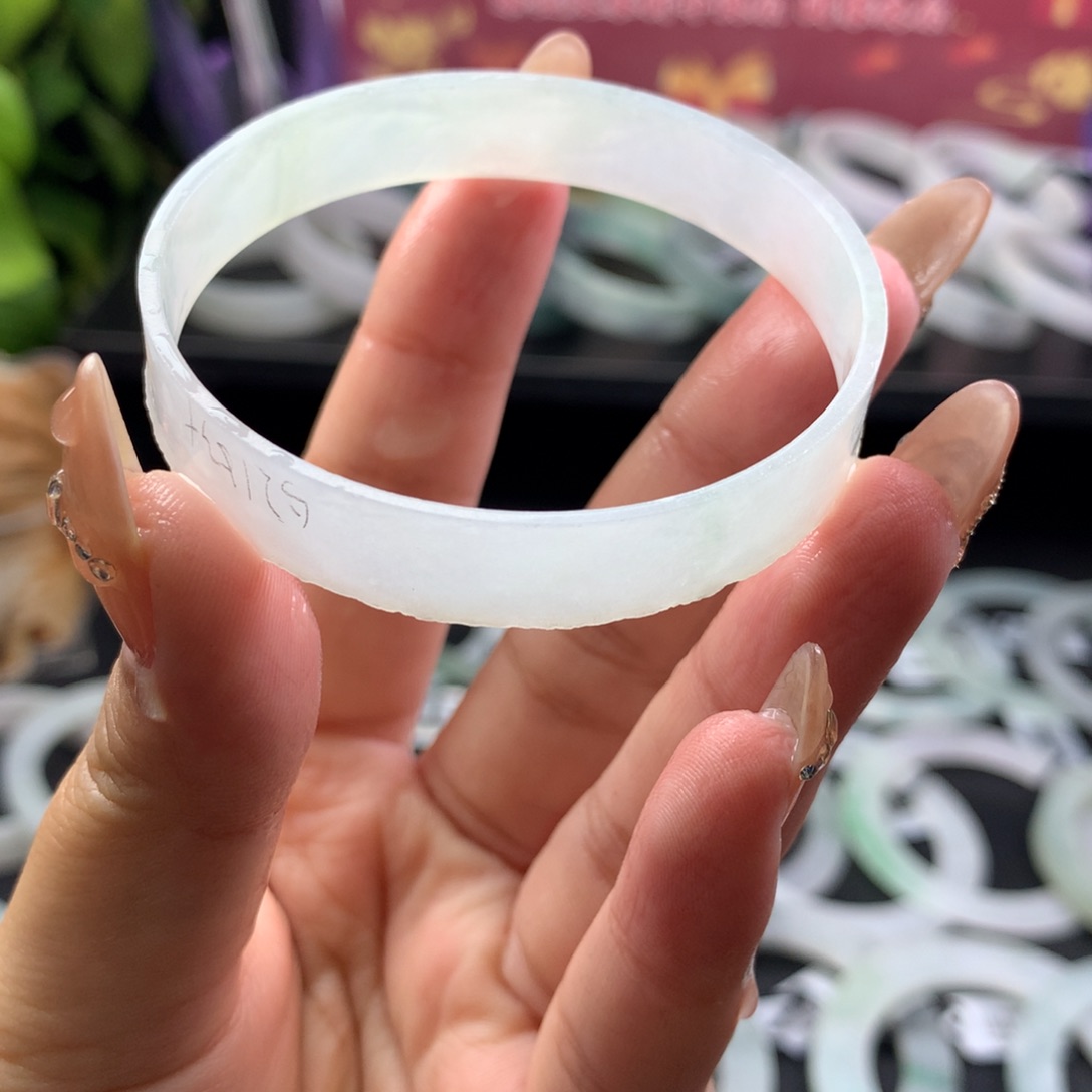 定制翡翠叮当镯未镶嵌52/53+
