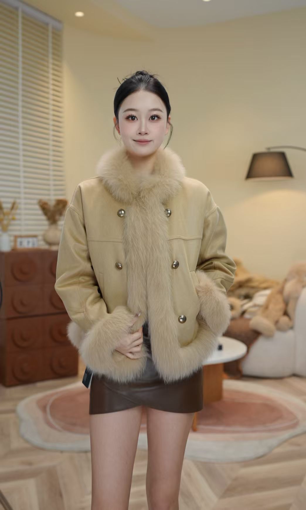 2025常规款宽松型冬季毛毛外套网红新款-128-破破