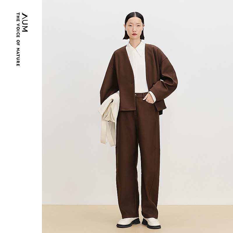 【轻松套装系列】AUM噢姆春季气质百搭高档设计师裤子M1FZ10905