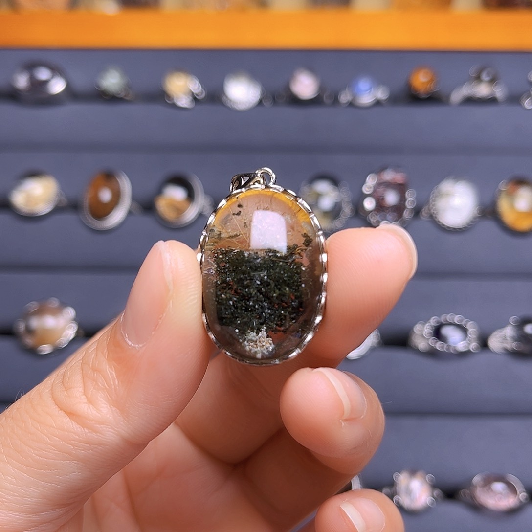 银S925镶嵌颈饰水晶天然