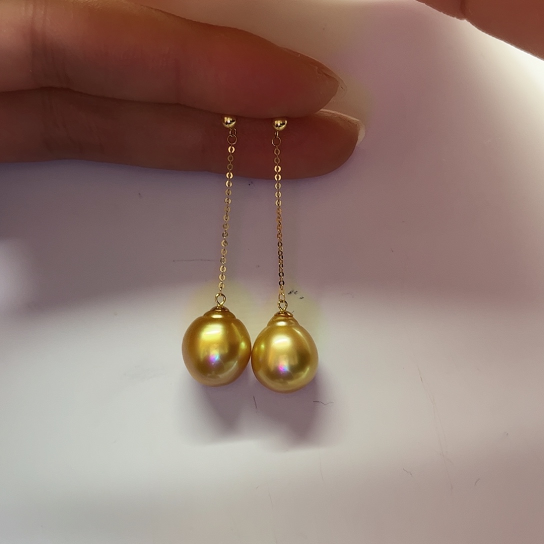 海水珍珠耳饰18K金镶嵌