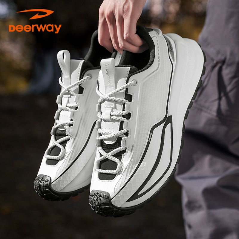 Deerway/德尔惠防溅网面轻便软底男士减震户外缓震跑步休闲登山鞋