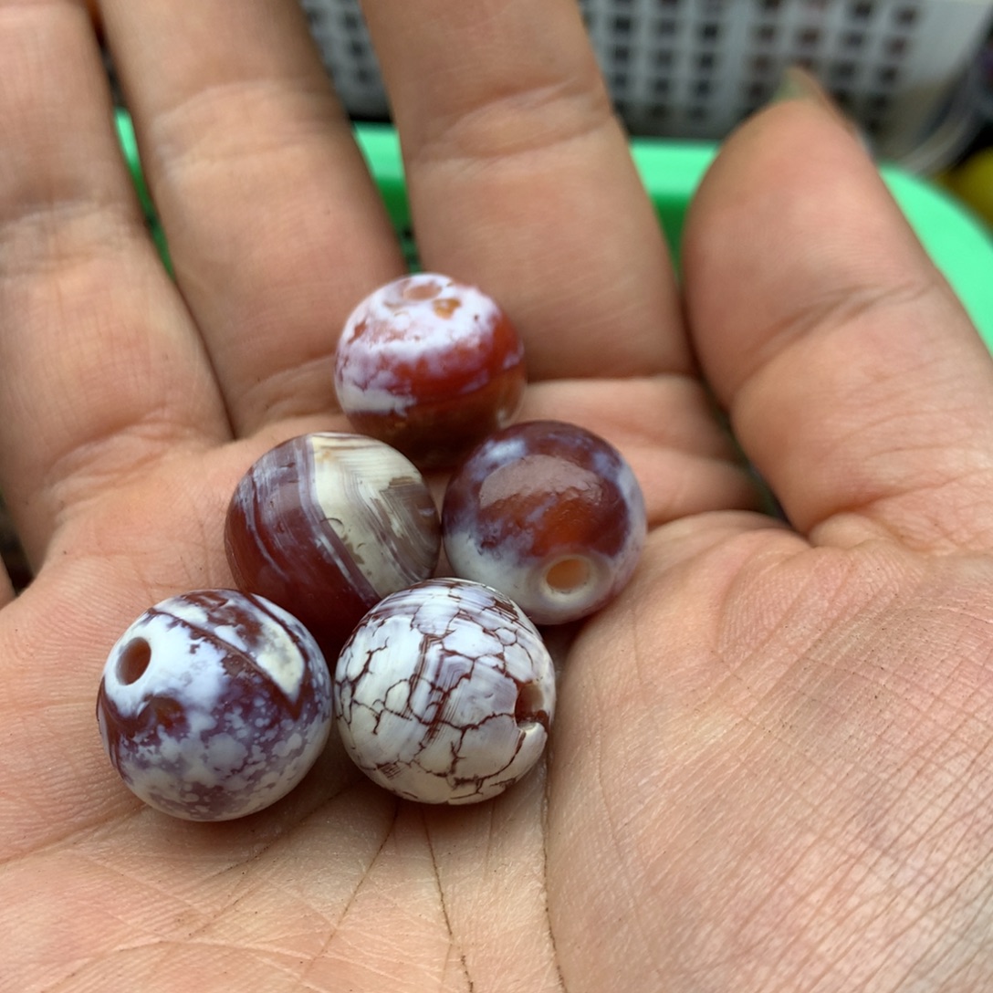 清***雪石英石纯铜散珠配饰散珠配饰