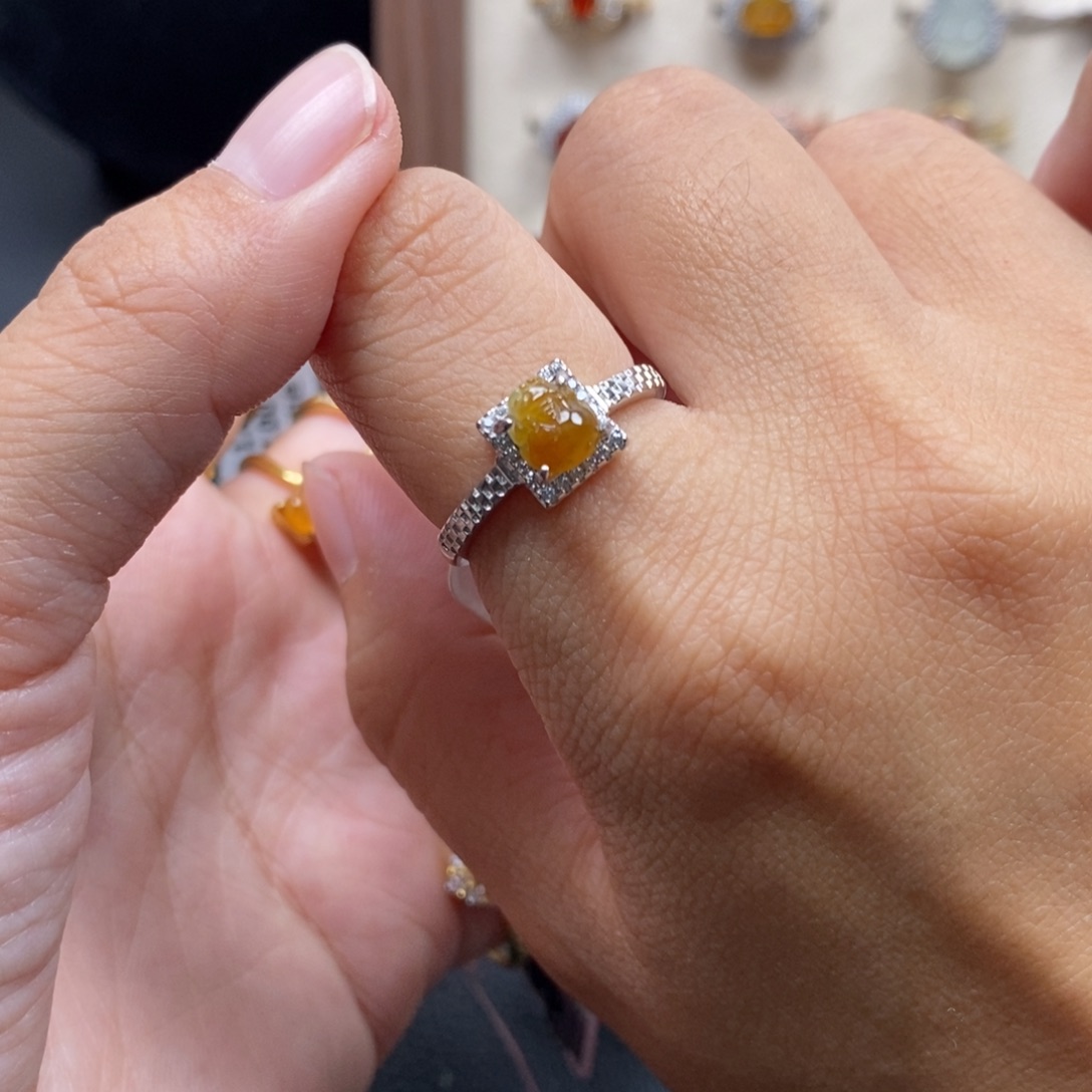 翡翠银S925镶嵌戒指