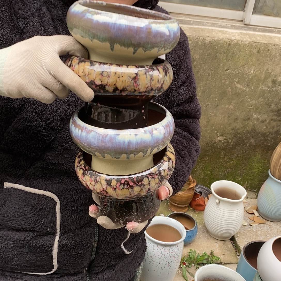 紫砂花盆正品口14高12